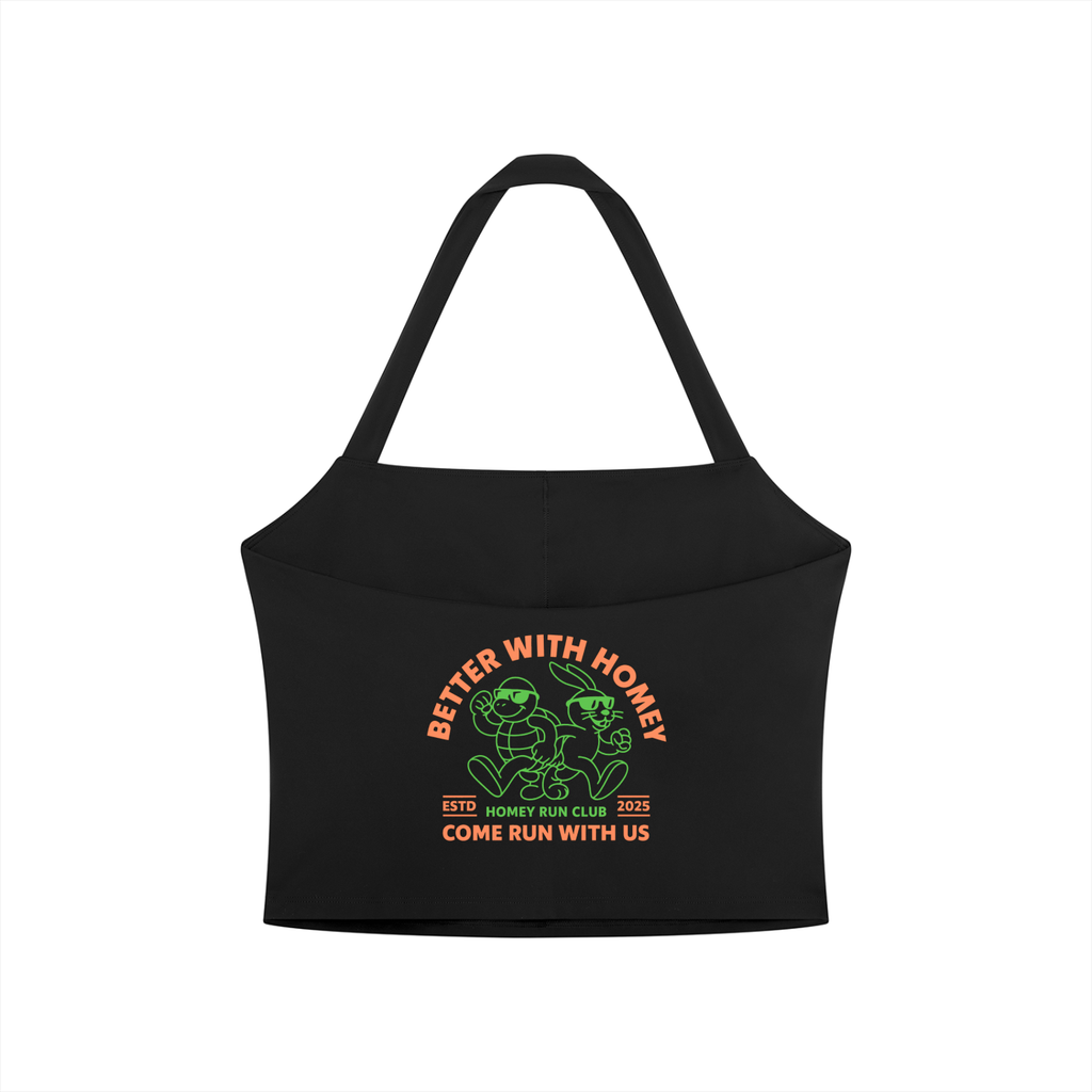 Women's Halter Crop Sports Bra