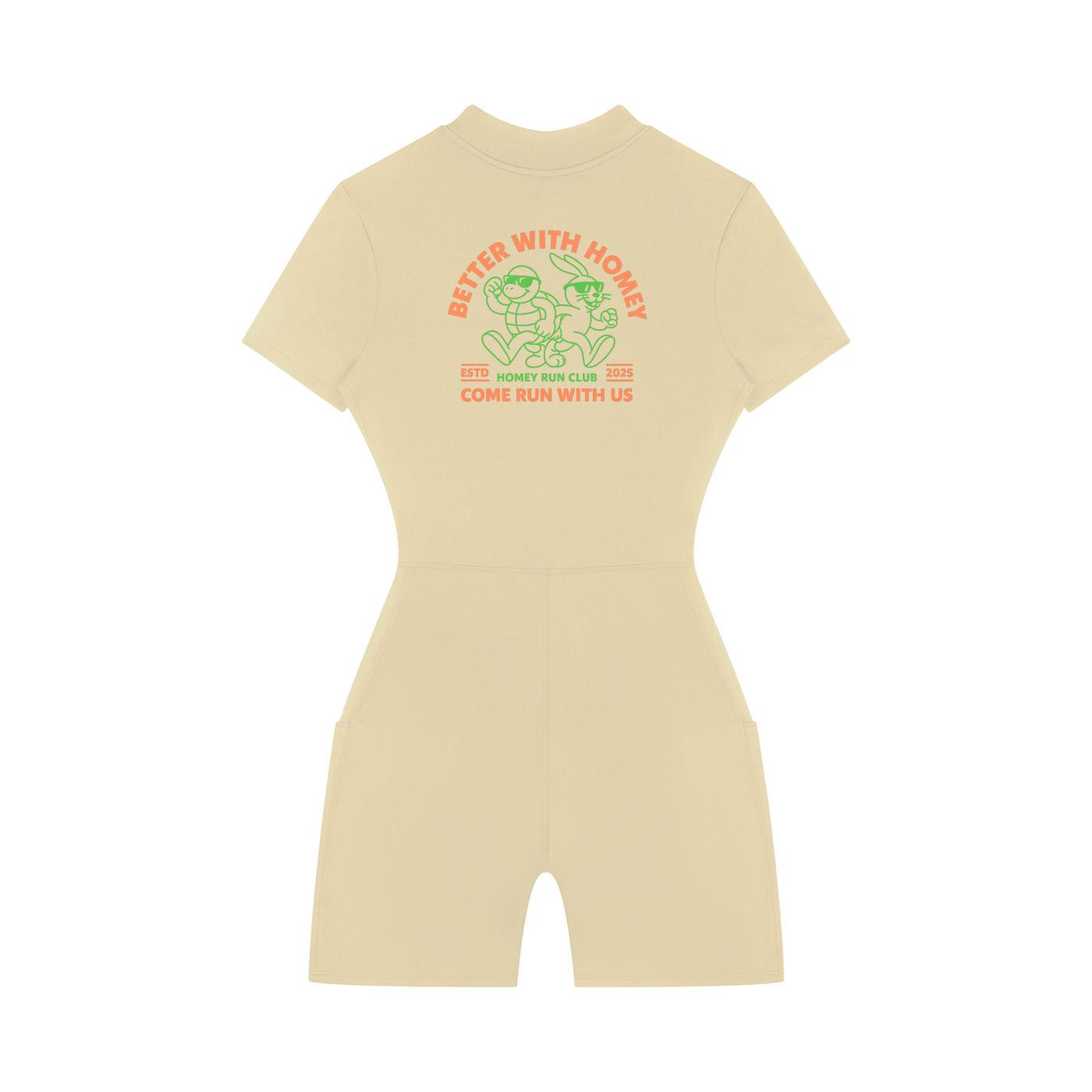 Women's Quarter-Zip Short Sleeve Romper