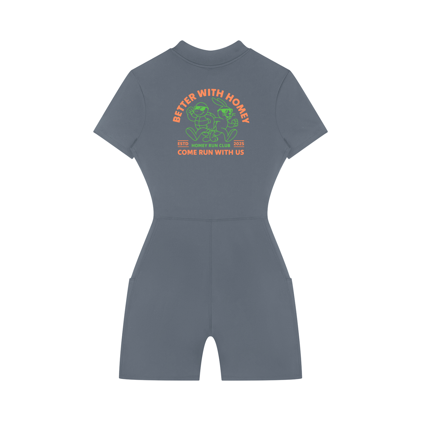 Women's Quarter-Zip Short Sleeve Romper
