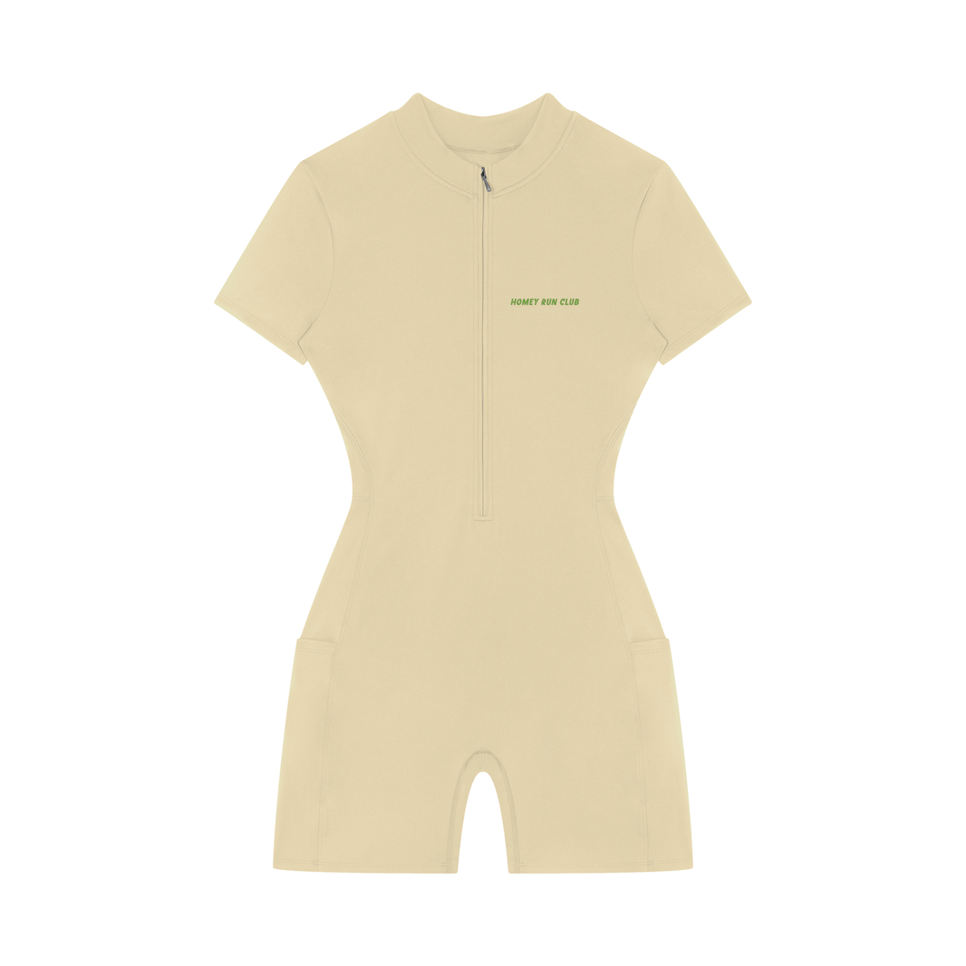 Women's Quarter-Zip Short Sleeve Romper