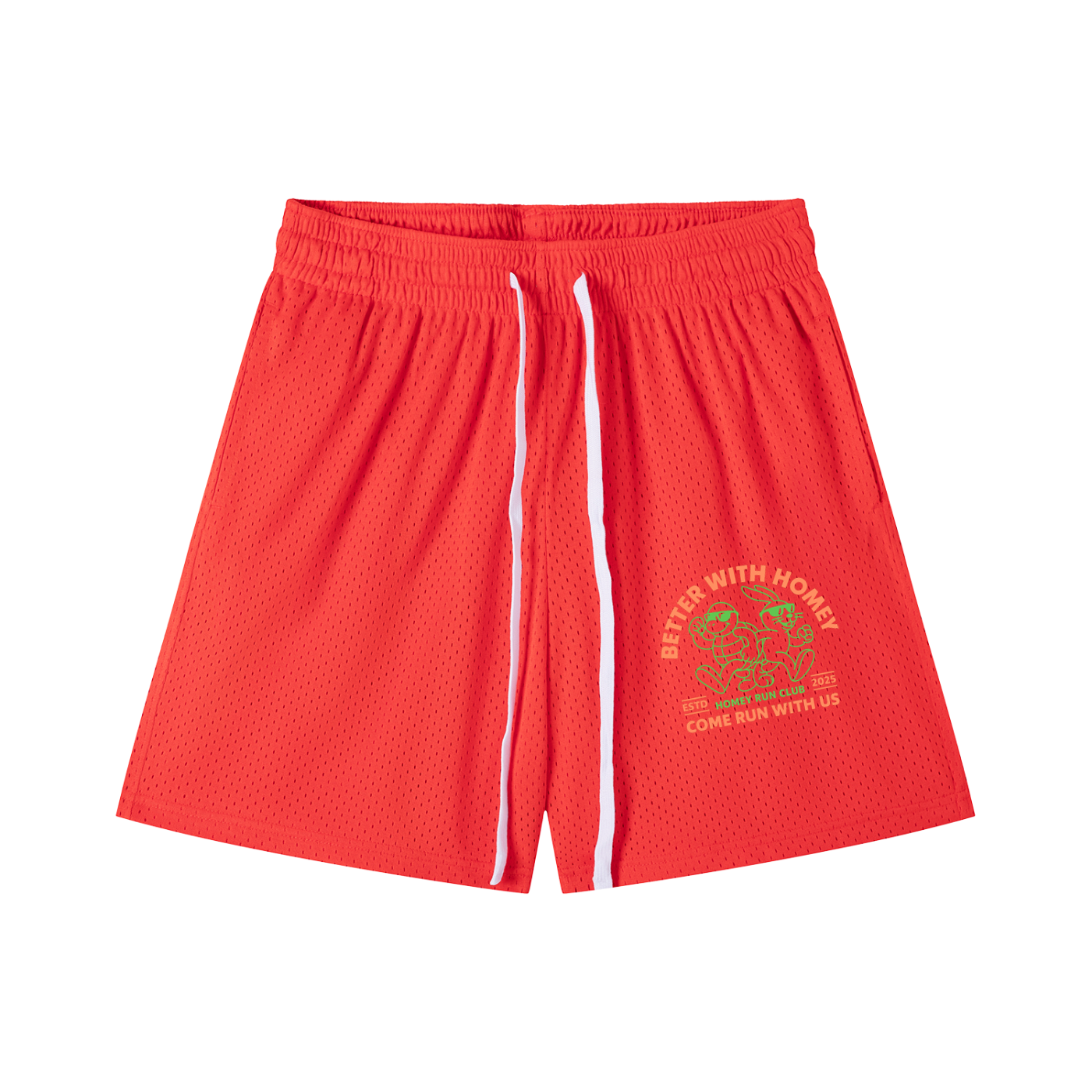 Mesh Drawstring Shorts